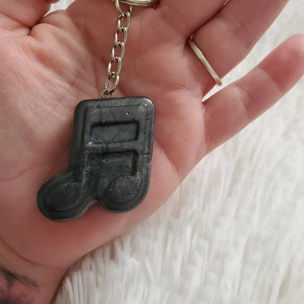 Music Note Keychain, Bookbag Charm